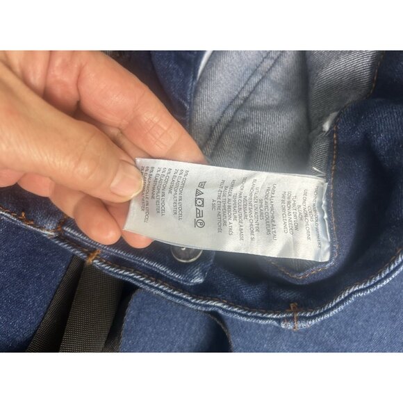 Maeve Anthropologie JeanS Women 32 TALL Colette High Rise Wide Leg Dark Denim - Picture 6 of 16